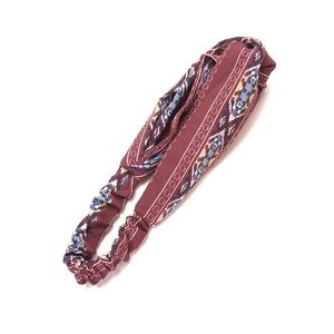 Red Geometric Print Boho Twist Headband